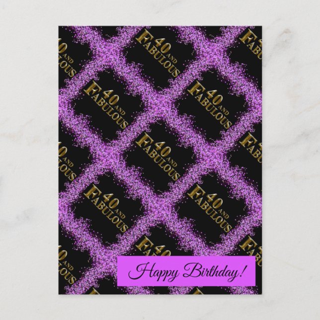 Cartão Postal Aniversário de 40 anos (Frente)