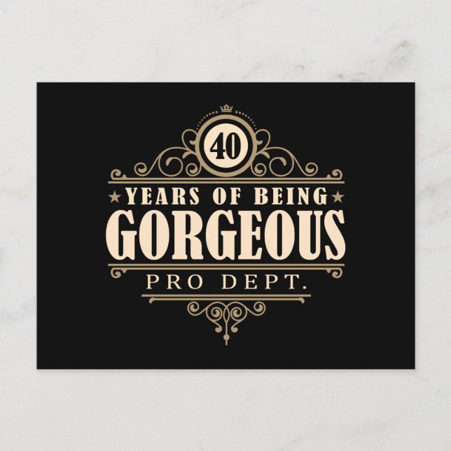 Cartão Postal aniversário de 40 anos (40 Anos De Garganta) (Frente)