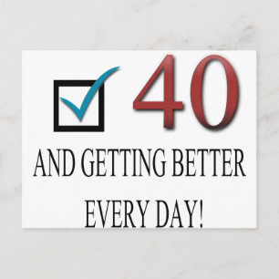 Cartão Postal Aniversário de 40 anos feliz