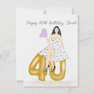 Cartão Postal Aniversário de 40 anos feliz