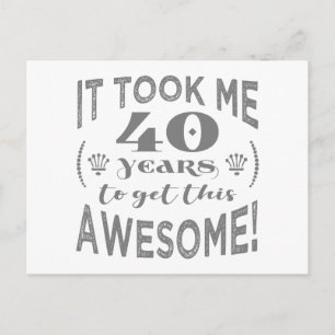 Cartão Postal aniversário de 40 anos Incrível
