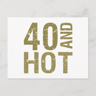 Cartão Postal Aniversário de 40 anos quente