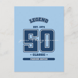 Cartão Postal aniversário de 50 anos de 1974