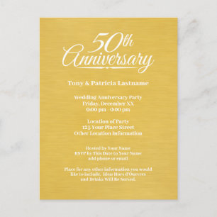 Cartão Postal Aniversário de 50 anos de Casamento Grande Impress