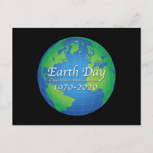 Cartão Postal Aniversário de 50 Anos do Dia da Terra 2020