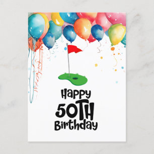Cartão Postal Aniversário de 50 anos do Golfe  "Swing Dourado: C