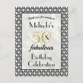 Cartão Postal Aniversário de 50 anos Fabuloso Obrigado