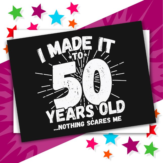 Cartão Postal Aniversário de 50 Anos Meme Sarcástico Engraçado (Criador carregado)