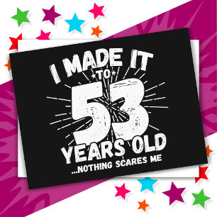 Cartão Postal Aniversário de 53 Anos Sarcástico Meme Divertido 5