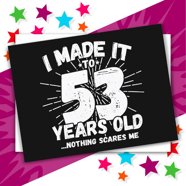 Cartão Postal Aniversário de 53 Anos Sarcástico Meme Engraçado 5 (Criador carregado)
