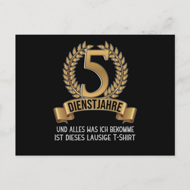 Cartão Postal Aniversário de 5 anos de empresa (Frente)