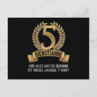 Aniversário de 5 anos de empresa do funcionário