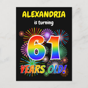 Cartão Postal Aniversário de 61ruas - Fogos de artifício diverti
