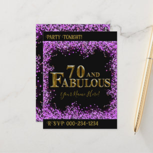 Cartão Postal Aniversário de 70 anos