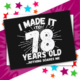 Cartão Postal Aniversário de 78 Anos Engraçado Meme Sarcástico p