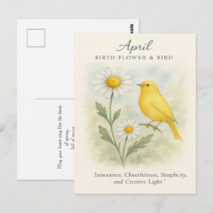 Cartão Postal Aniversário de Abril Versículo Bíblico Cruz e Ress