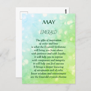 Cartão Postal Aniversário de aniversário Emerald