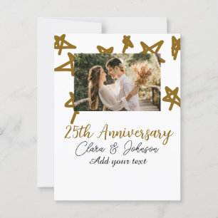Cartão Postal Aniversário de casamento adicionar nome ano imagem