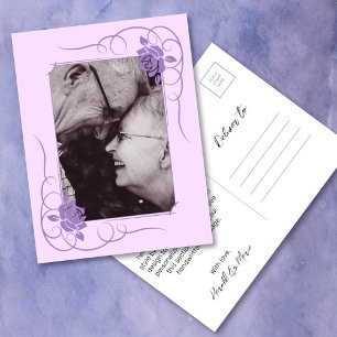 Cartão Postal Aniversário de Casamento de Diamante Foto Obrigado