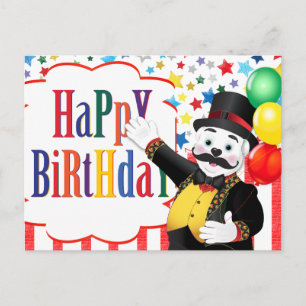 Cartão Postal Aniversário de criança do Urso Polar do Circus Rin