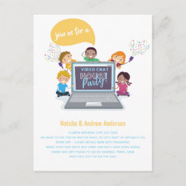Cartão Postal Aniversário de criança Online Video Chat Virtual L