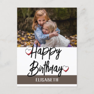Cartão Postal Aniversário de Foto Personalizada Personalizada Pe