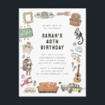 Cartão Postal Aniversário de Ícones de Aquarela FRIENDS™<br><div class="desc">Celebre seu aniversário com um toque de nostalgia usando este cartão postal de ícones de aquarela temático FRIENDS™. Com símbolos icônicos do amado seriado,  este cartão postal adiciona um toque divertido e pessoal aos seus cumprimentos de aniversário.</div>