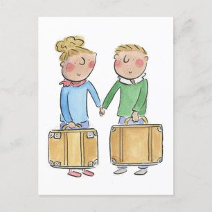 Cartão Postal Aniversário de Leather