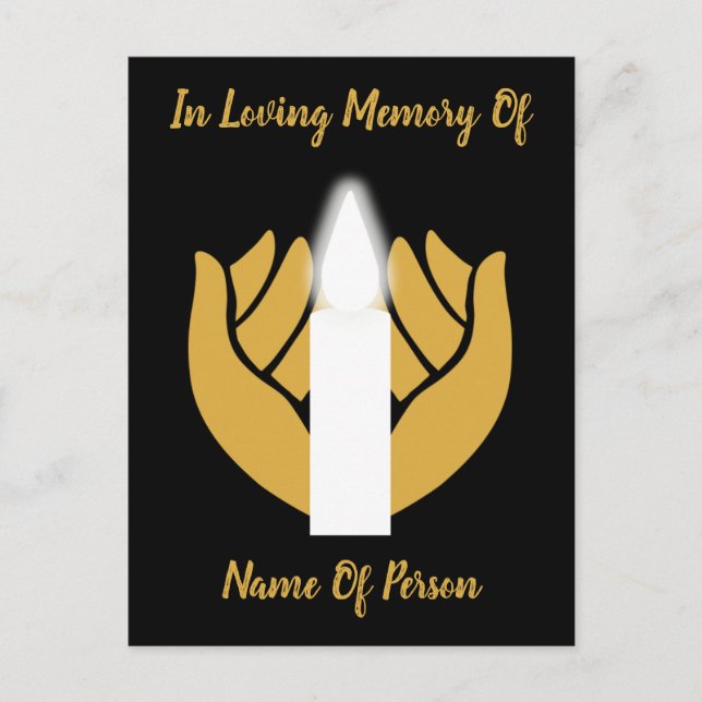 Cartão Postal Aniversário de Morte de um Ente Querido (Frente)