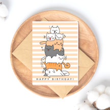 Aniversário de Pilha de Gatos Fofos