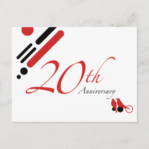 Cartão Postal Aniversário do 20 (aves mod)