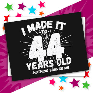 Cartão Postal Aniversário do 44 Sarcastic Meme, 44 anos