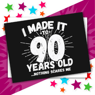 Cartão Postal Aniversário do 90 Sarcástico de 90 anos