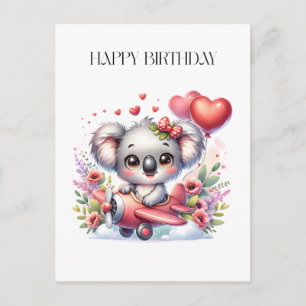 Cartão Postal Aniversário do Coala Voador