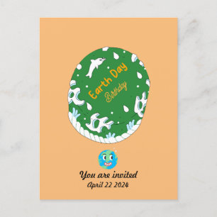 Cartão Postal Aniversário do Dia da Terra Personalizado