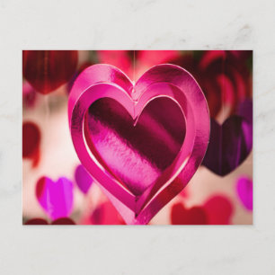 Cartão Postal Aniversário do Dia de os namorados Rosa de Amor