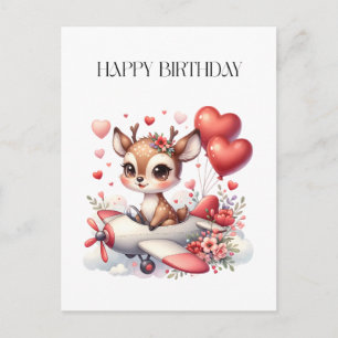 Cartão Postal Aniversário do Piloto de Veado