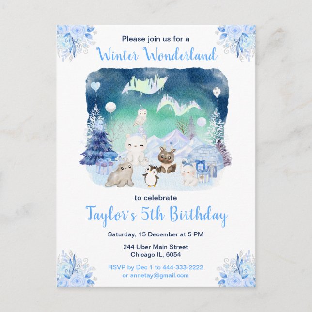 Cartão Postal Aniversário dos nortes do Ártico (Frente)