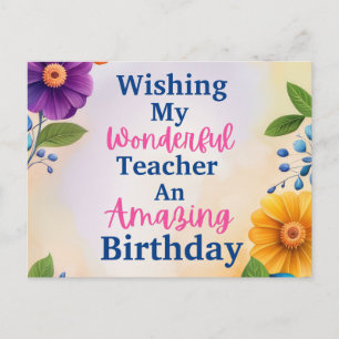 Cartão Postal Aniversário dos Professores