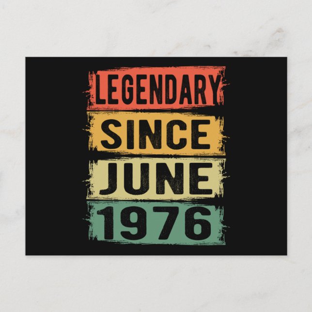 Cartão Postal Aniversário em junho de 1976 (Frente)