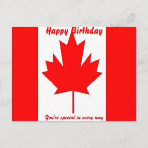 Cartão Postal aniversário especial do Canadá