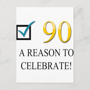 Cartão Postal Aniversário feliz do 90