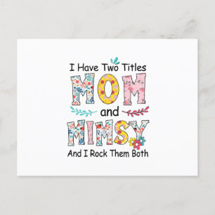 Cartão Postal Aniversário Floral Mãe Mamãe E Mimsy