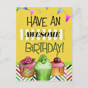 Cartão Postal Aniversário incrível