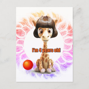 Cartão Postal Aniversário para Meninas