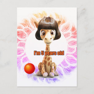 Cartão Postal Aniversário para Meninas