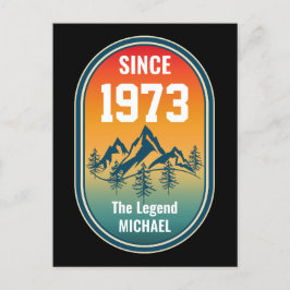 Cartão Postal Aniversário Personalizado Vintage A Lenda Estilo M