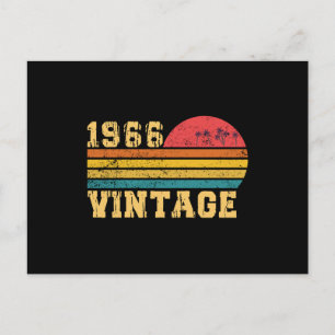 Cartão Postal Aniversário Retro Vintage Pôr do Sol 1966