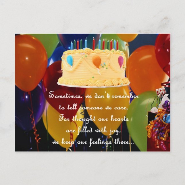 CARTÃO POSTAL ANIVERSÁRIO TARDIVO (Frente)