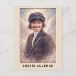 Cartão Postal Anjo Aviatrix Bessie Coleman